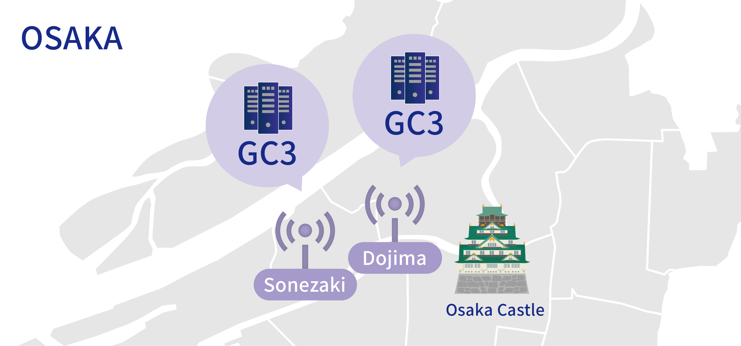 Osaka Metro Data Center Map